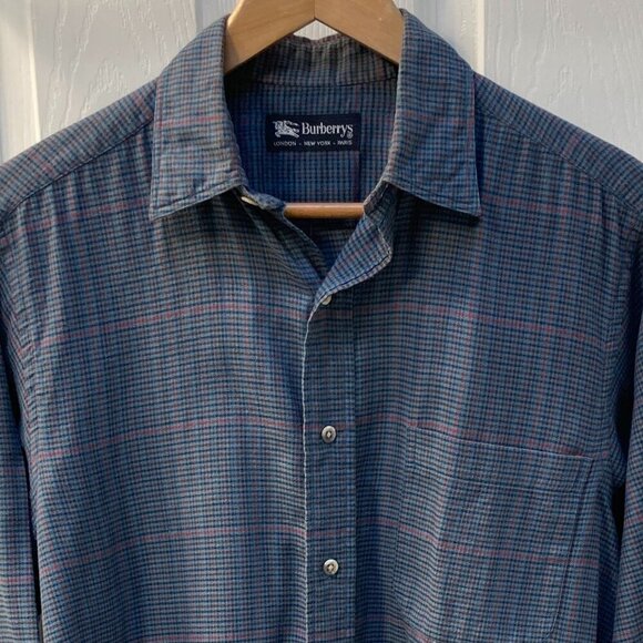 Burberrys Made in USA Soft Cotton Long Sleeve Button Down Shirt Size Small - Picture 2 of 7